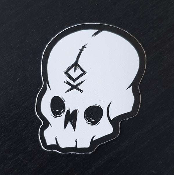 Death-marked Skull Vinyl Sticker