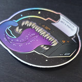 "Definitely Not a Mimic" Printer Holographic Vinyl Sticker