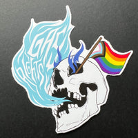 Gay Rights Skull Vinyl Sticker