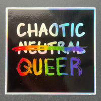 Chaotic Queer Alignment Holographic Vinyl Sticker